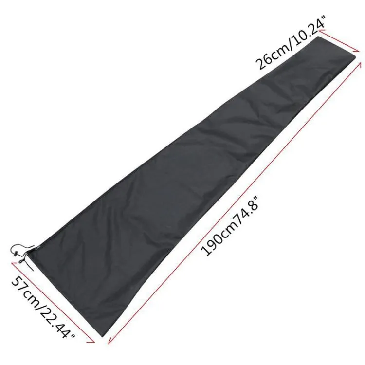 Outdoor Parasol Umbrella Waterproof And Dustproof Cover, Size: 26x57x190cm(Black)