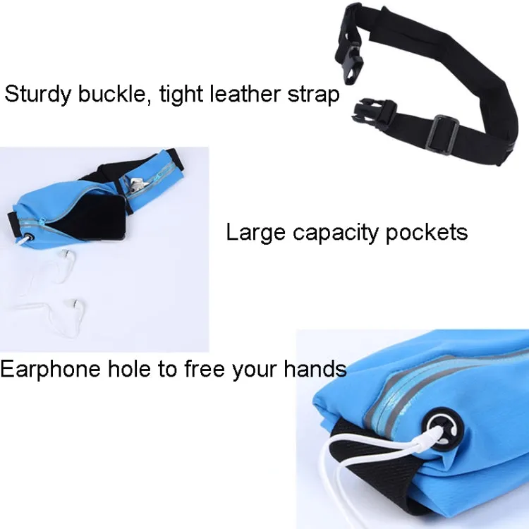 Outdoor Sports Cell Phone Waist Pack Waterproof Cycling Waist Bag With Earphone Hole(Black)