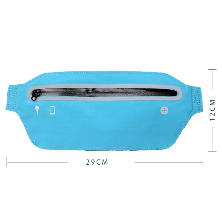 Outdoor Sports Reflective Waist Bag Ultra-Thin Waterproof Running Waist Pack(Blue)