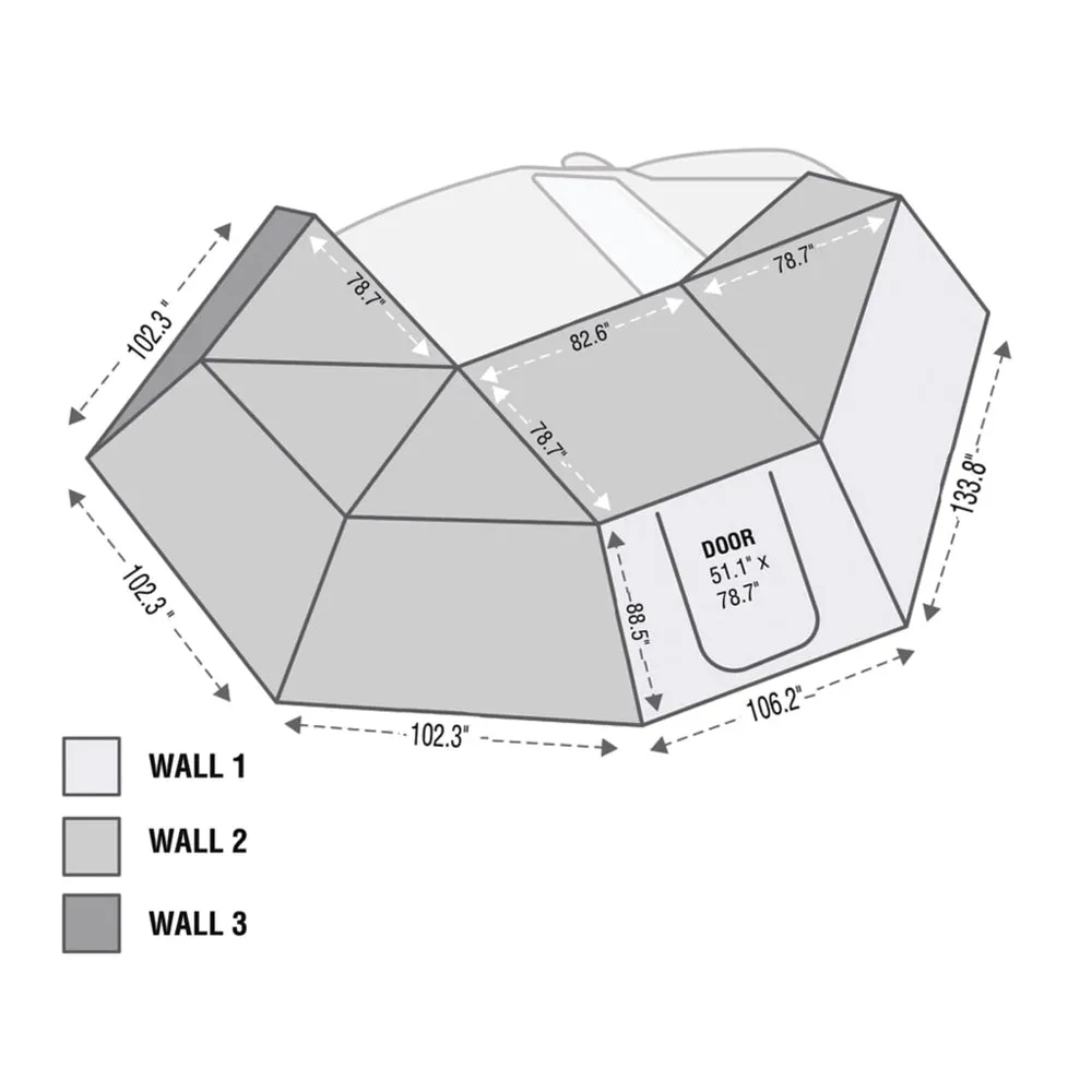 Overland Vehicle Systems - Nomadic 270 Awning - Passenger Side Wall 3