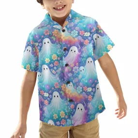 Pastel Halloween Little Boys Hawaiian Shirt