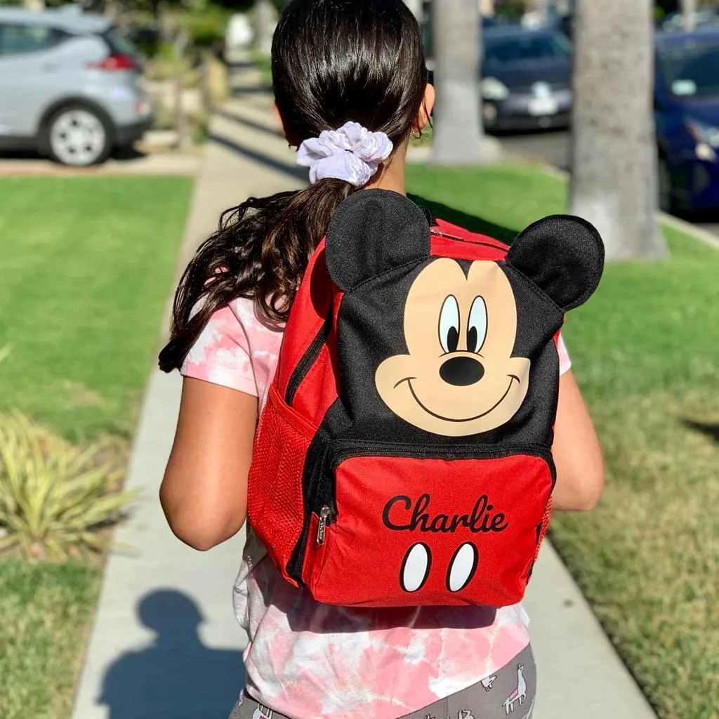 Personalized Mickey Mouse 14 Inch Mini Backpack with 3D Ears