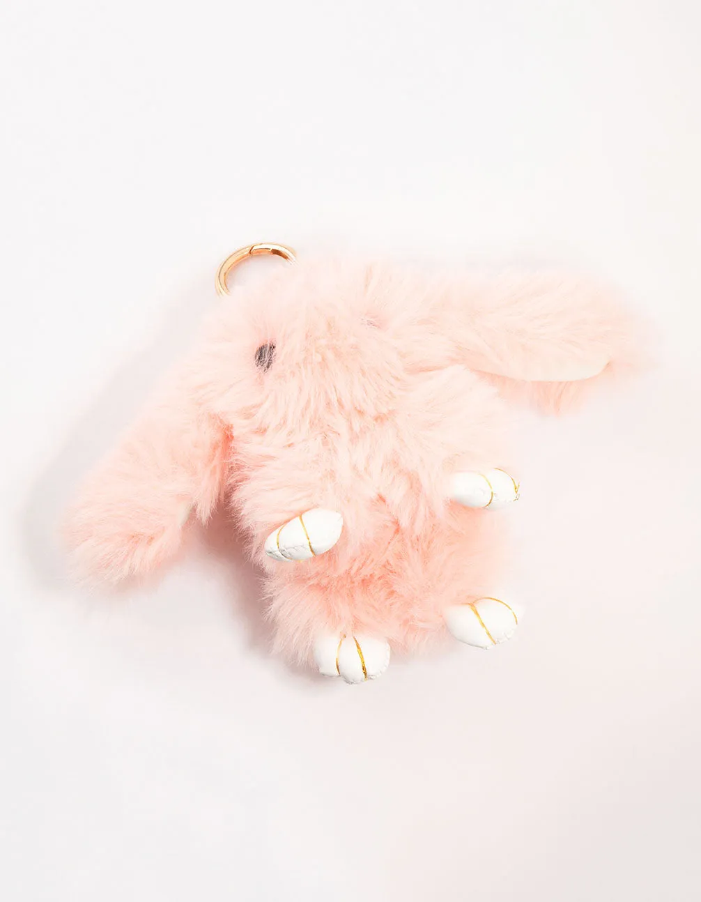 Pink Small Bunny Fabric Key Chain