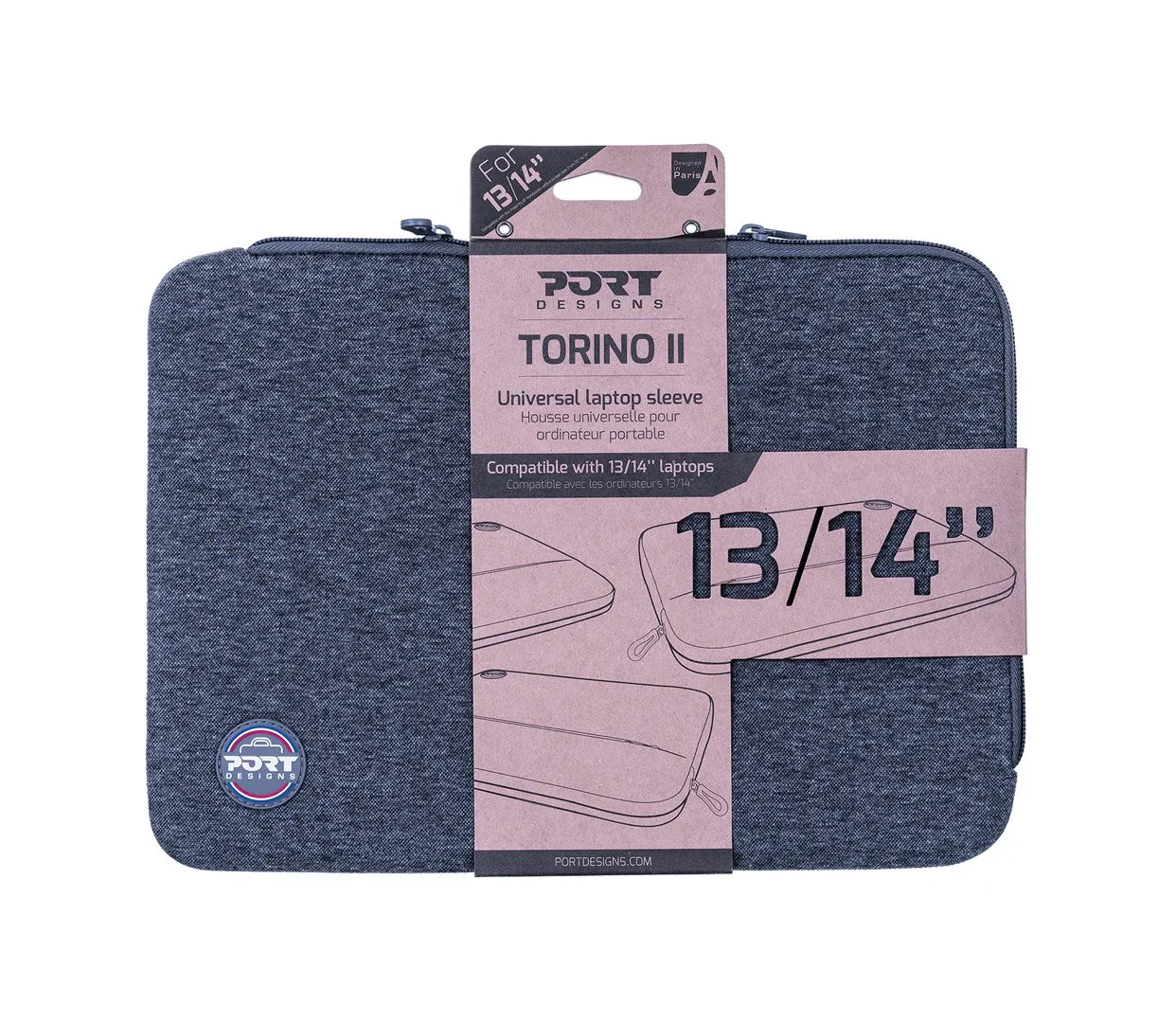 Port Designs Torino Ii Notebook Case 35.6 Cm (14") Sleeve Case Grey