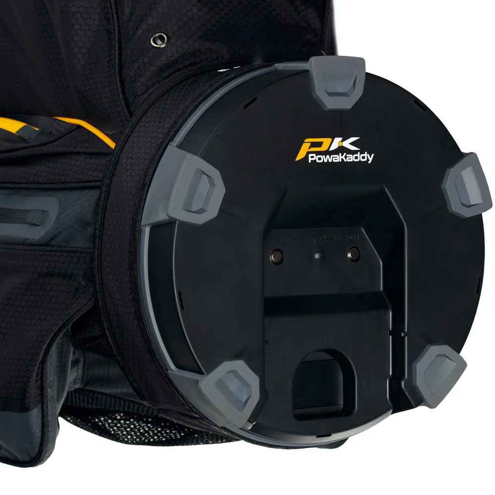 PowaKaddy Premium Tech Cart Bag - Gun Metal/Black/Yellow Trim