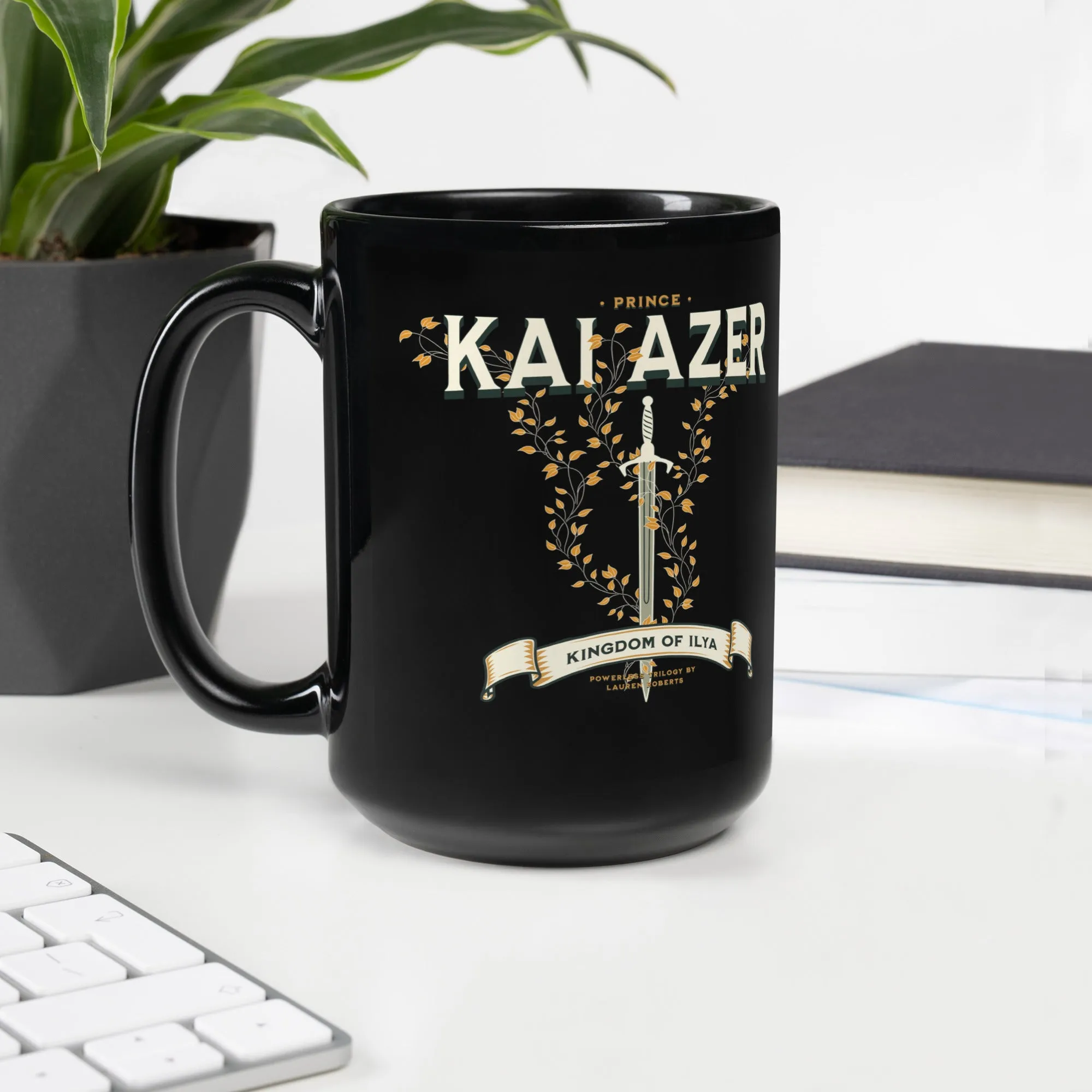 Prince Kai Azer of Kingdom Ilya Black Glossy Coffee Mug