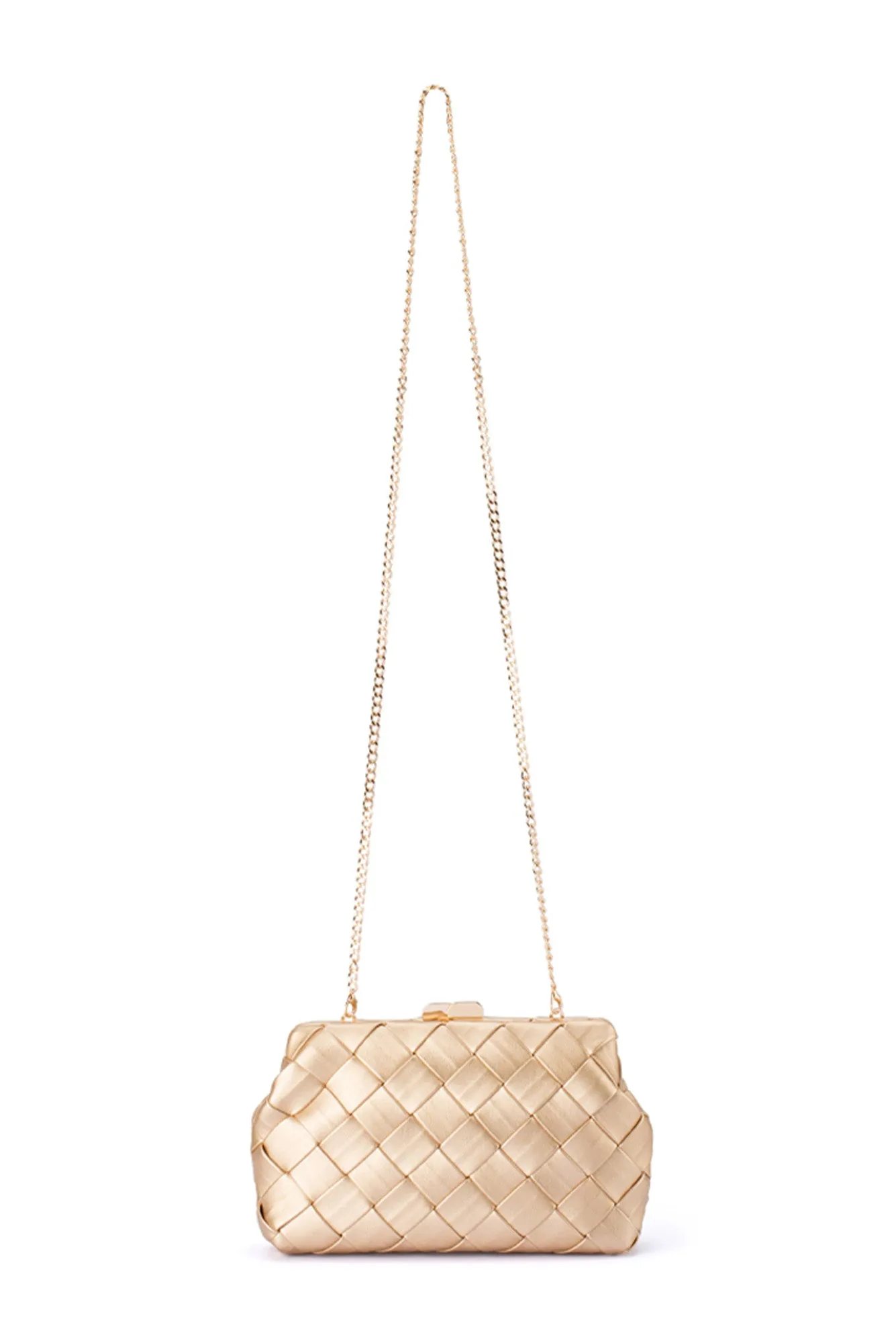 Quinn Gold Woven Clutch