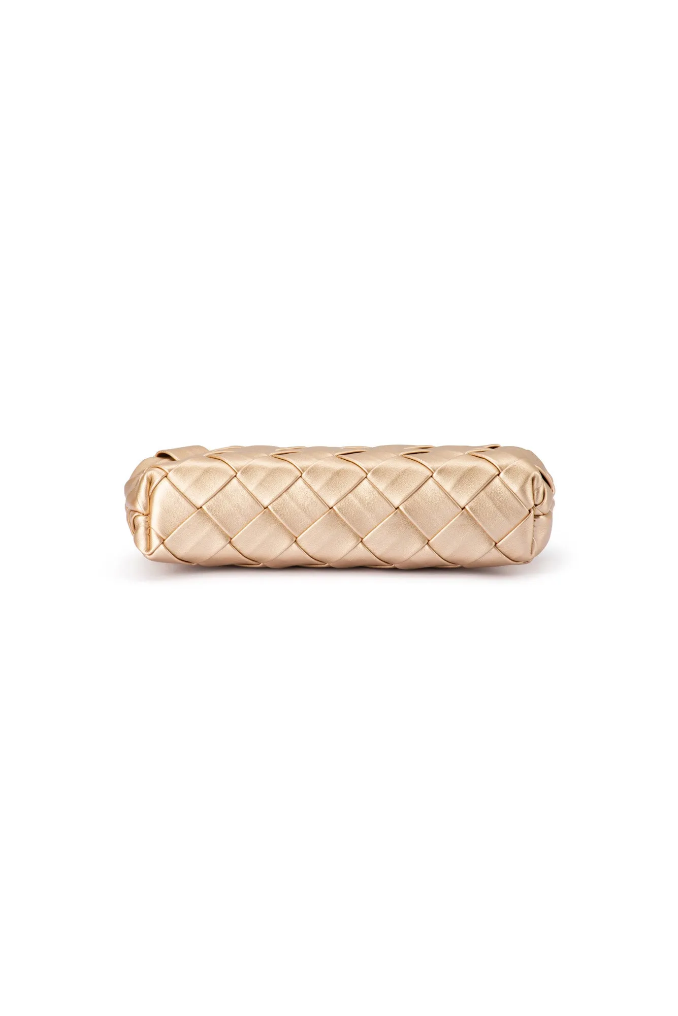 Quinn Gold Woven Clutch