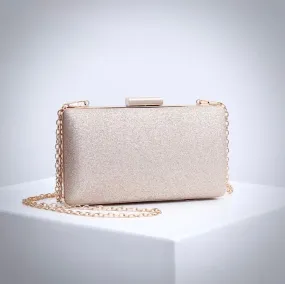 "Rowan" - Champagne Rose Gold Bridal Handbag Clutch