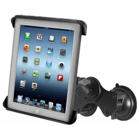 Ram - Double Twist Lock Suction Cup Mount With Tab-Tite Cradle For Ipad Air | RAM-B-189-TAB3U