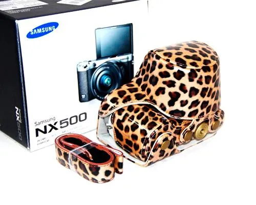 Retro Leopard Samsung Smart Camera NX500 Leather Case