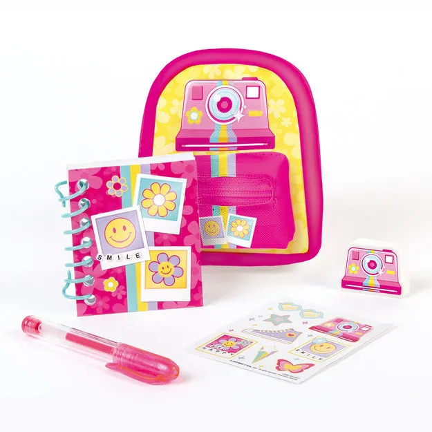 Retro Mini Backpack with Stationery