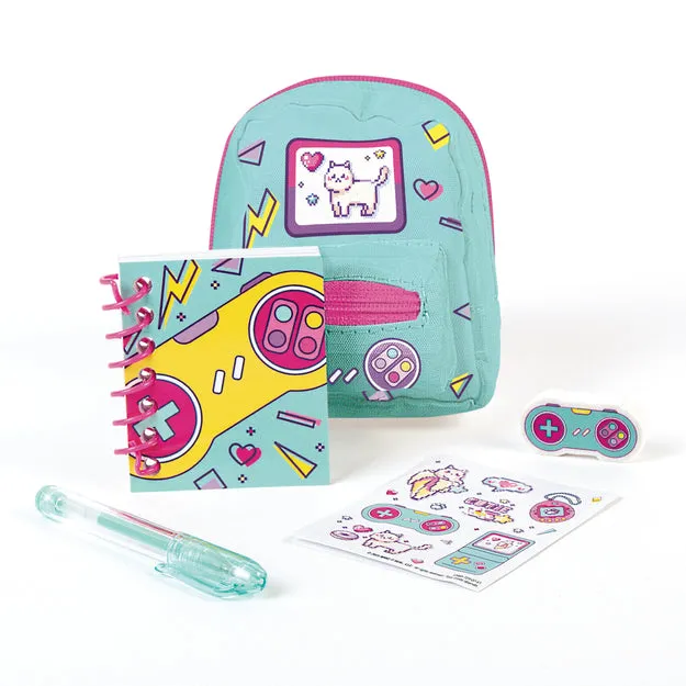 Retro Mini Backpack with Stationery