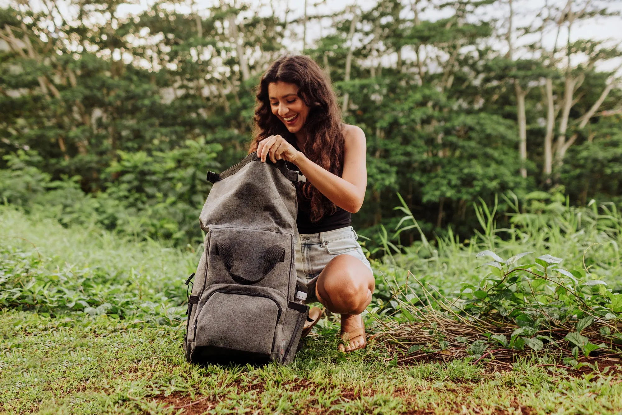 Rhode Island Rams - On The Go Roll-Top Backpack Cooler