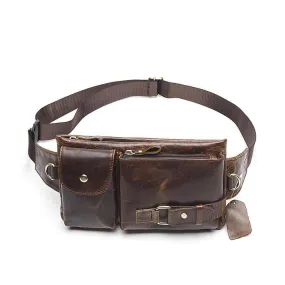 Rossie Viren  Mens Leather Waist Bag Pack  Outdoors Belt  Bags