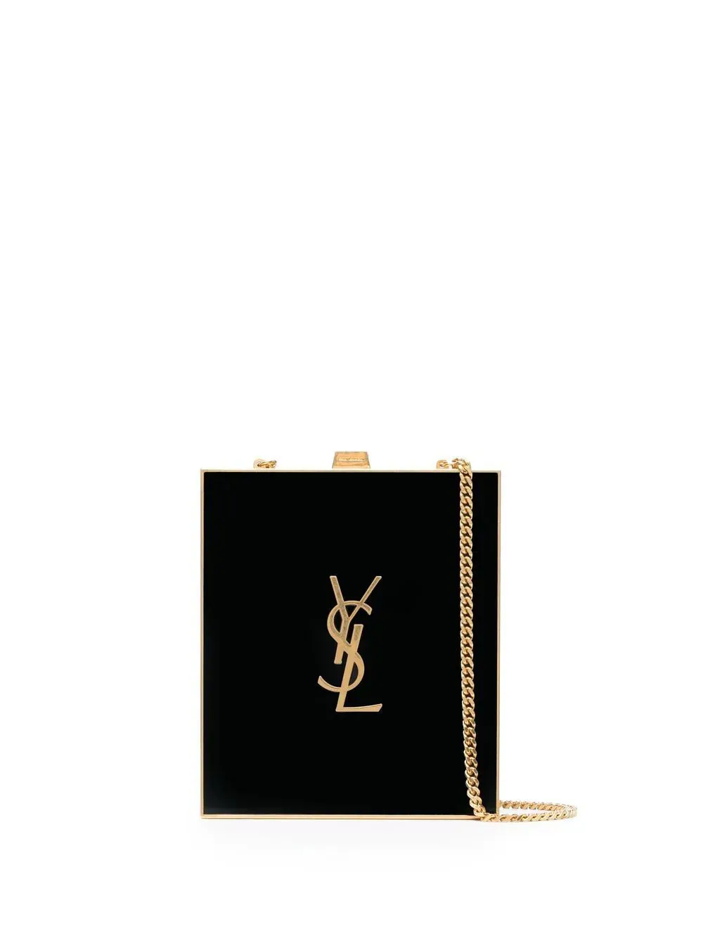 Saint Laurent Tuxedo Box Clutch Black