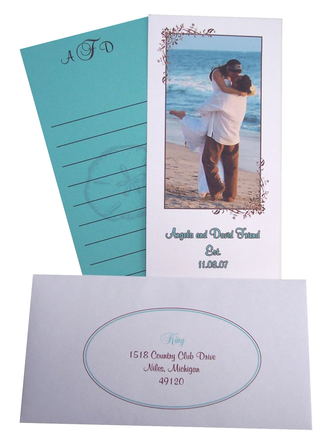 Sand Dollar Wedding Invite