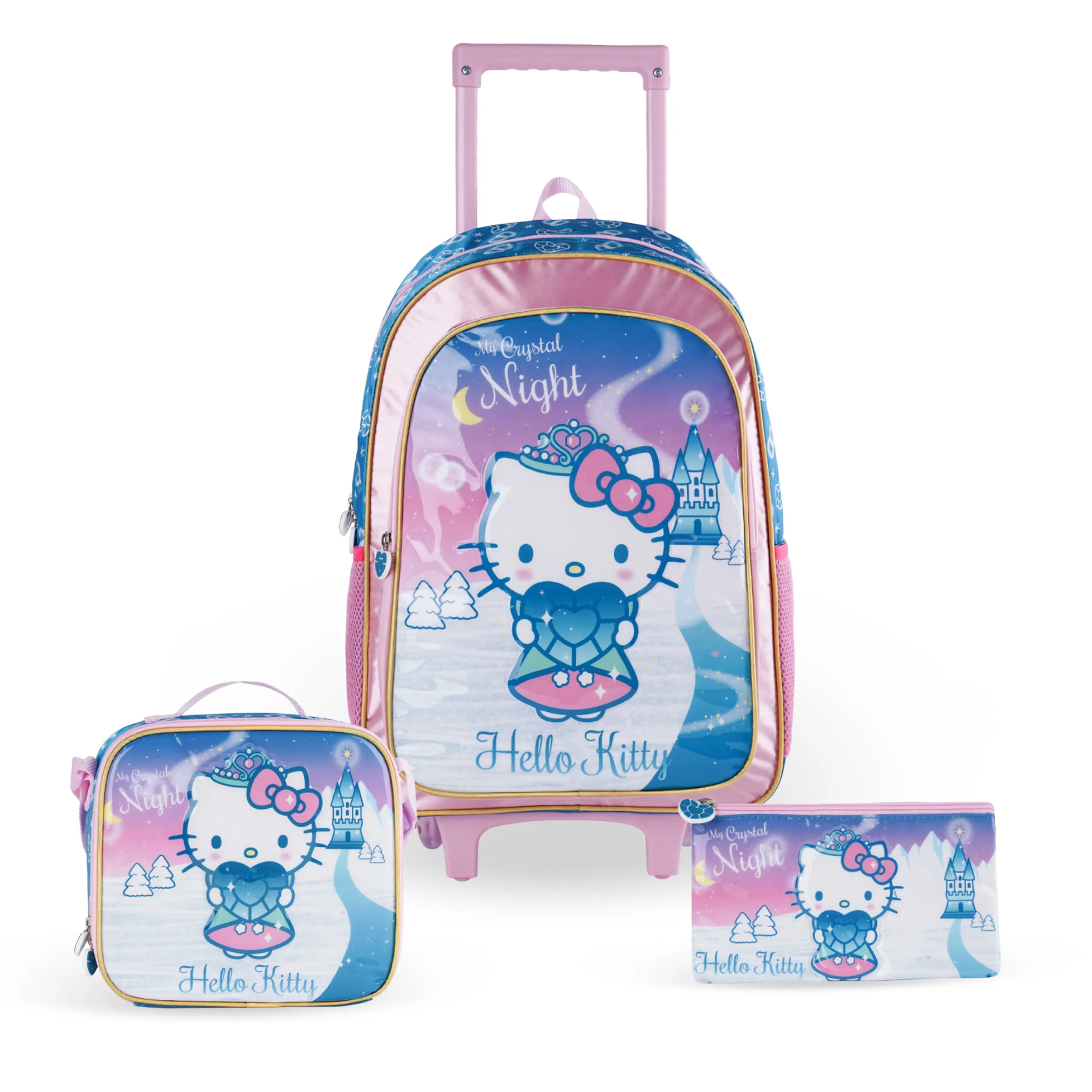 Sanrio Hello Kitty My Crystal Night 3in1 Trolley Box set 18"