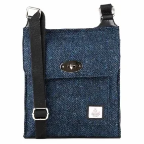 Satchel Bag Blue Harris Tweed