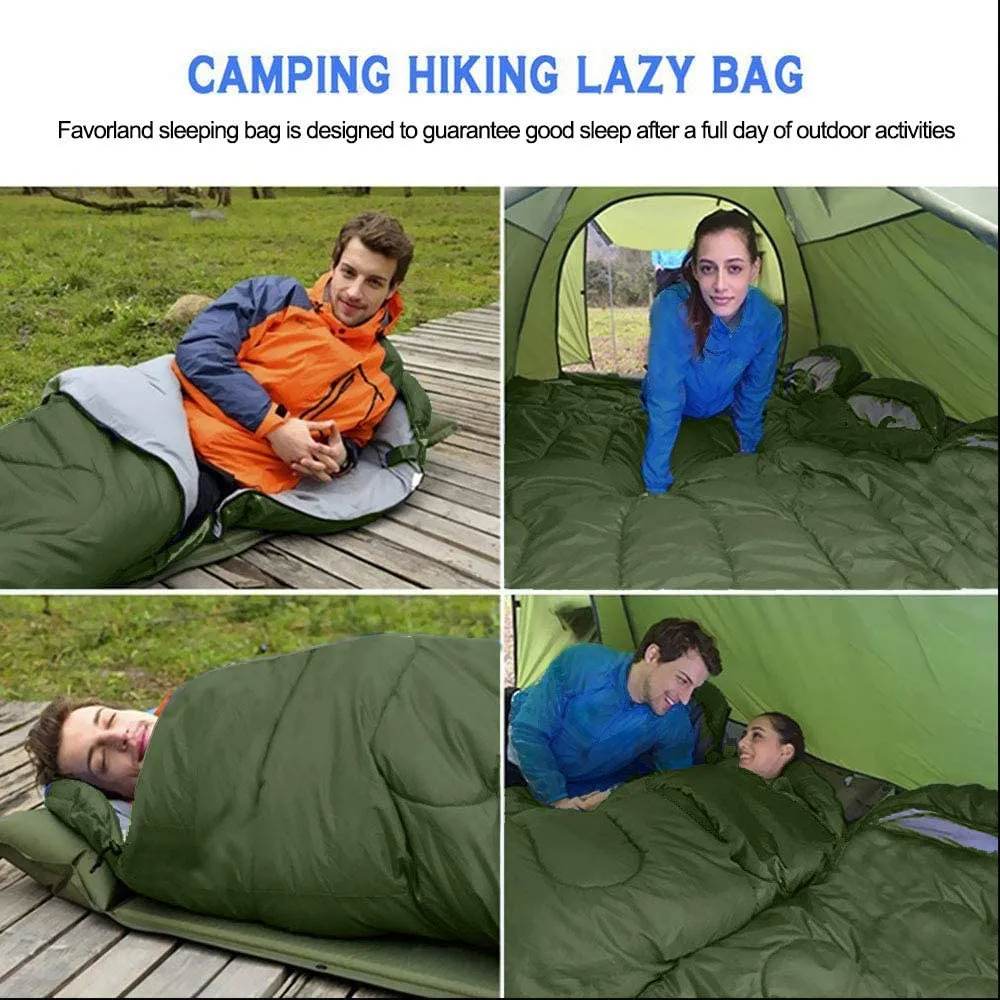 Single Outdoor Camping Compact Winter Envelope Shaped Sleeping Bag