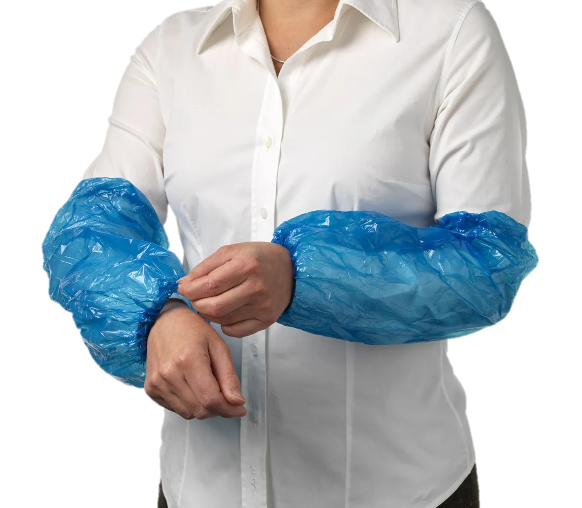 SLEEVE PROTECTORS BLUE X 100 POLYETHYLENE.