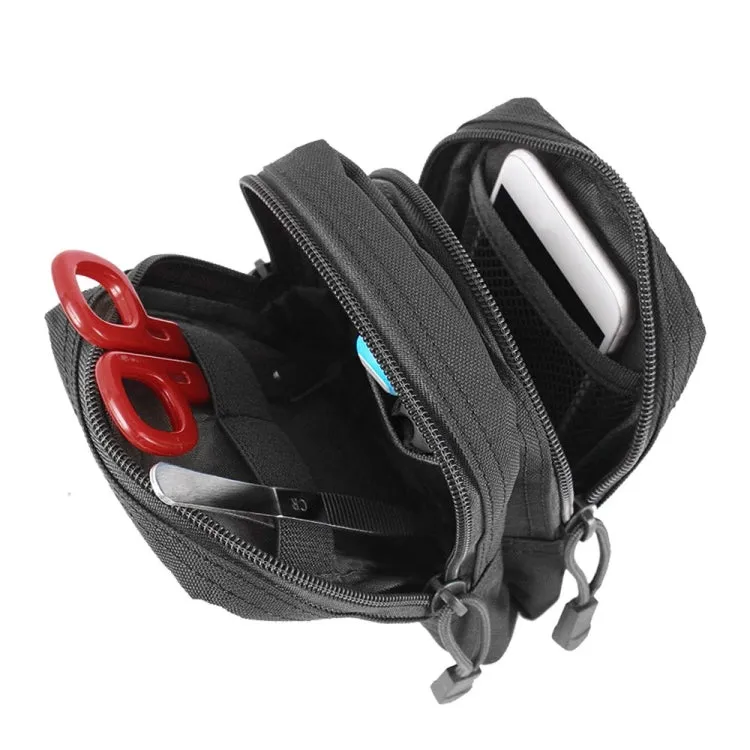 Small Pocket Gadget Belt Waist Bag Phone Bag Holster(Black)