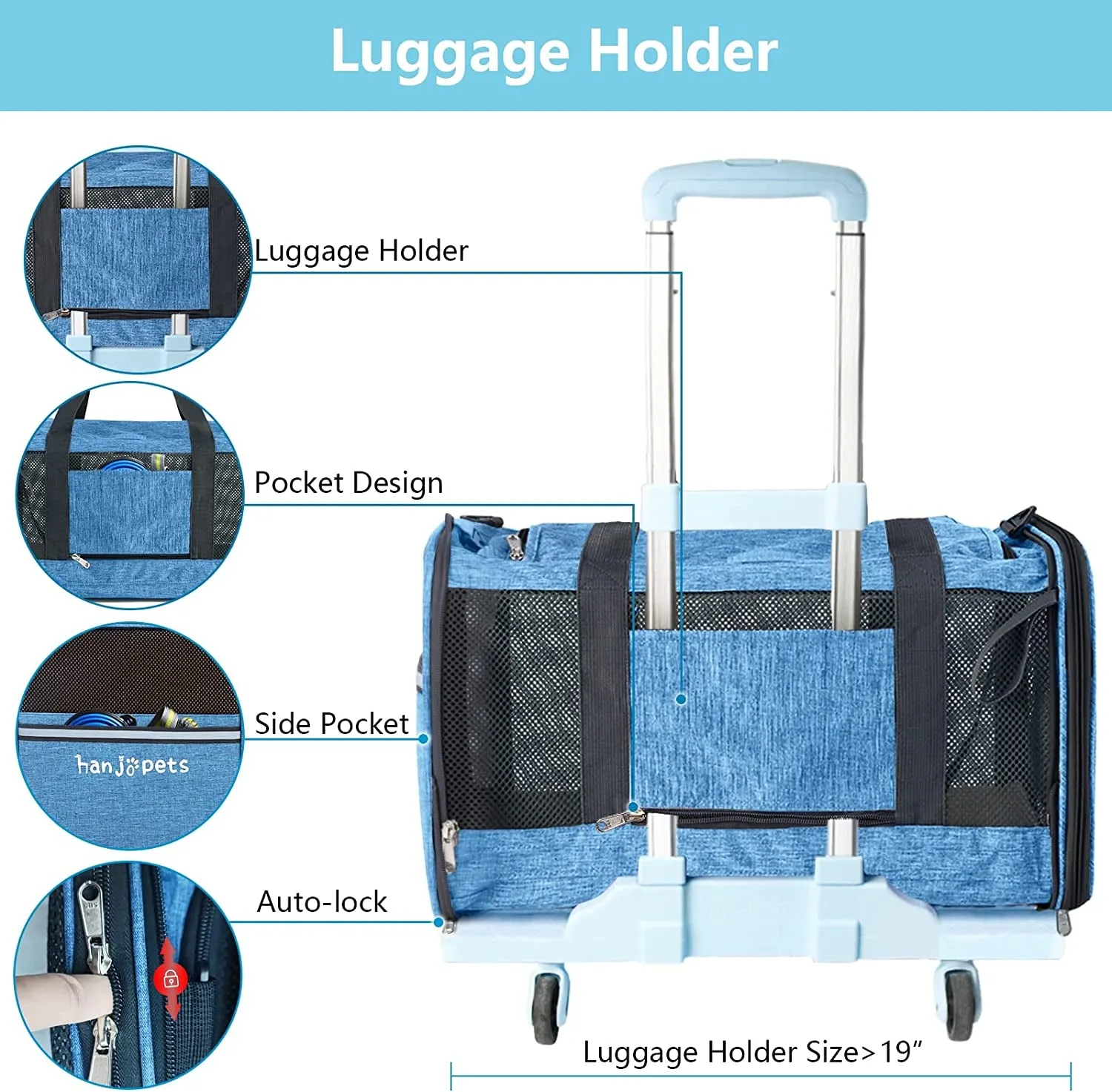 Soft Sided Breathable Mesh Pet Travel Carrier