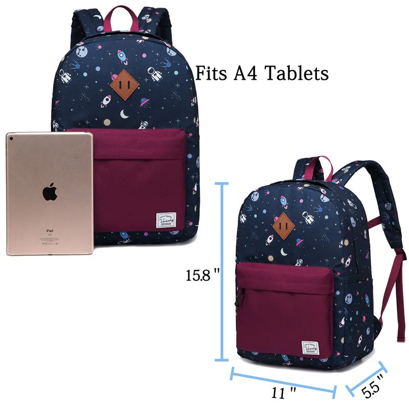 Spacious 15'' Lightweight Backpack for Kids