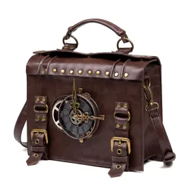 Steampunk Gear Retro Gothic Bags Leather Cross Body Bag