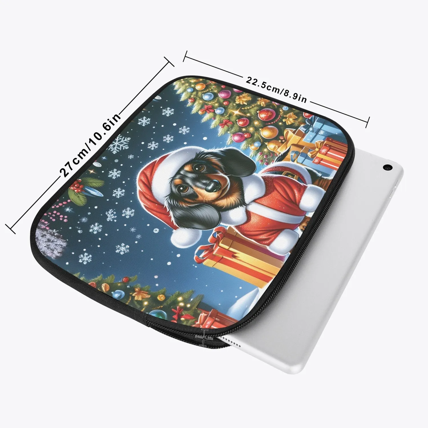 Tablet Sleeve - Christmas - Dachshund  - awd-513