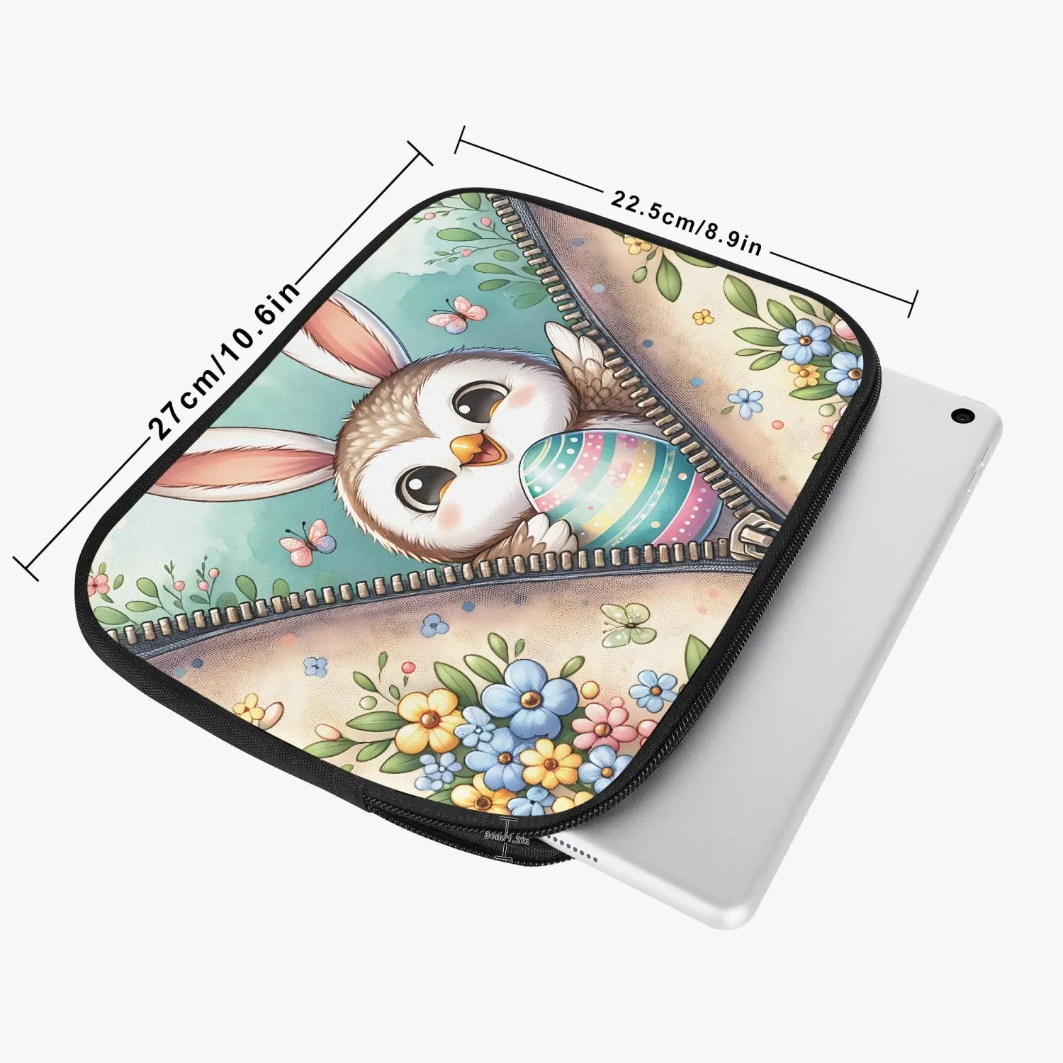 Tablet Sleeve - Easter - Owl with Bunny Ears