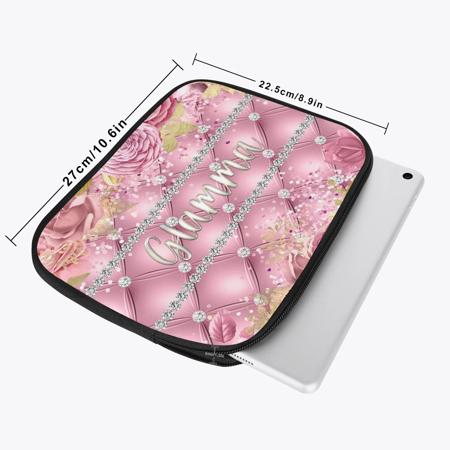 Tablet Sleeve - Pink Floral - Glamma