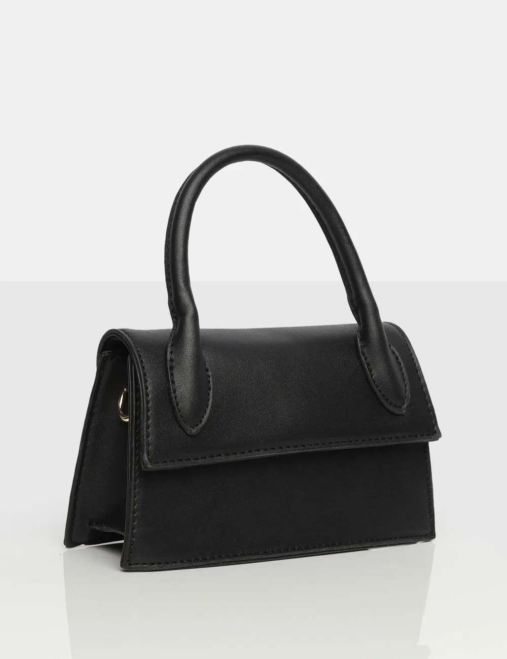 The Hailey Black PU One Handle Mini Bag