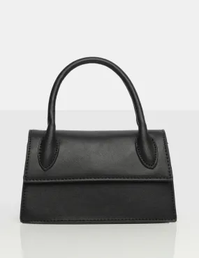 The Hailey Black PU One Handle Mini Bag