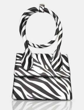 The Milan Zebra Print Monochrome Pu Crossbody Mini Bag