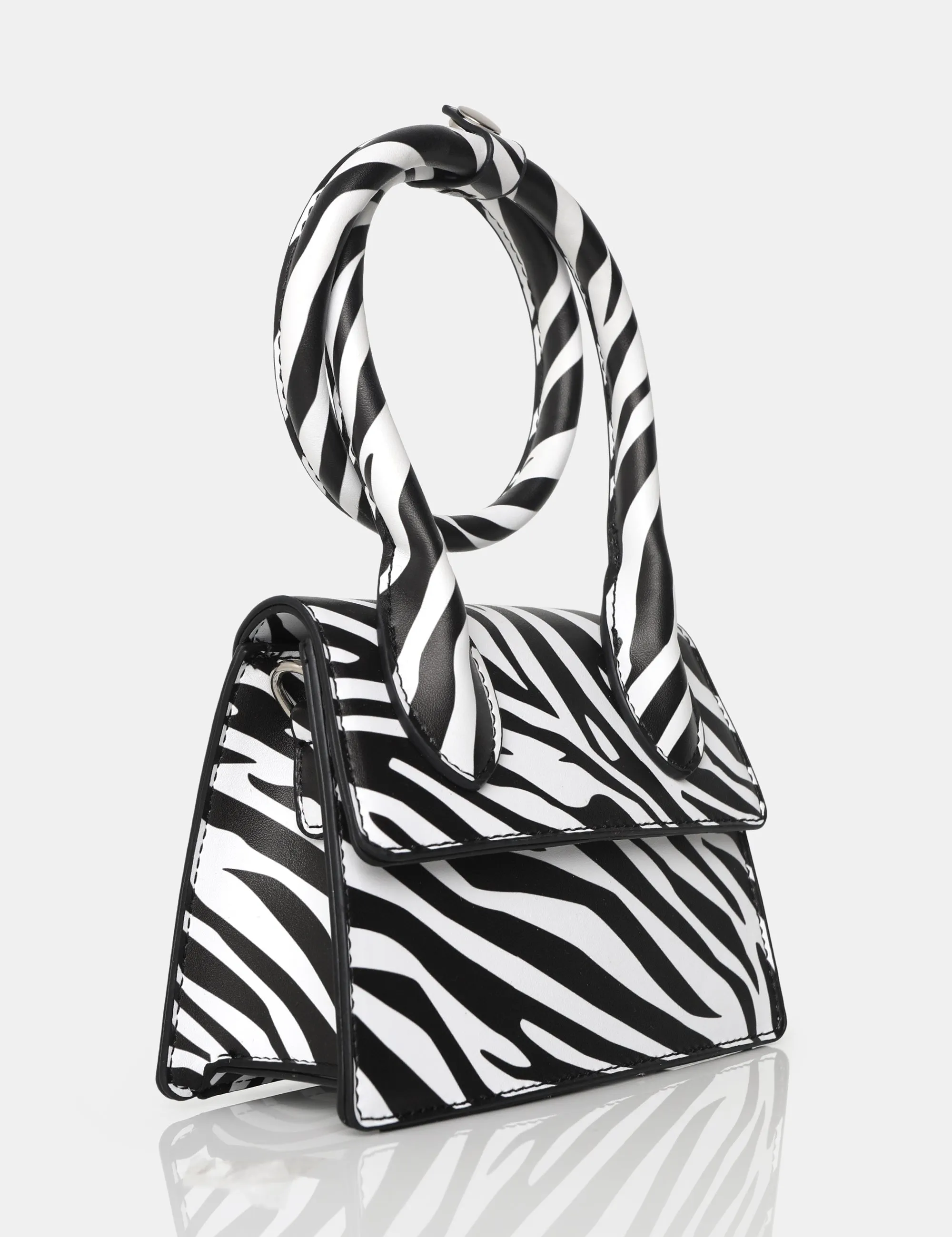 The Milan Zebra Print Monochrome Pu Crossbody Mini Bag