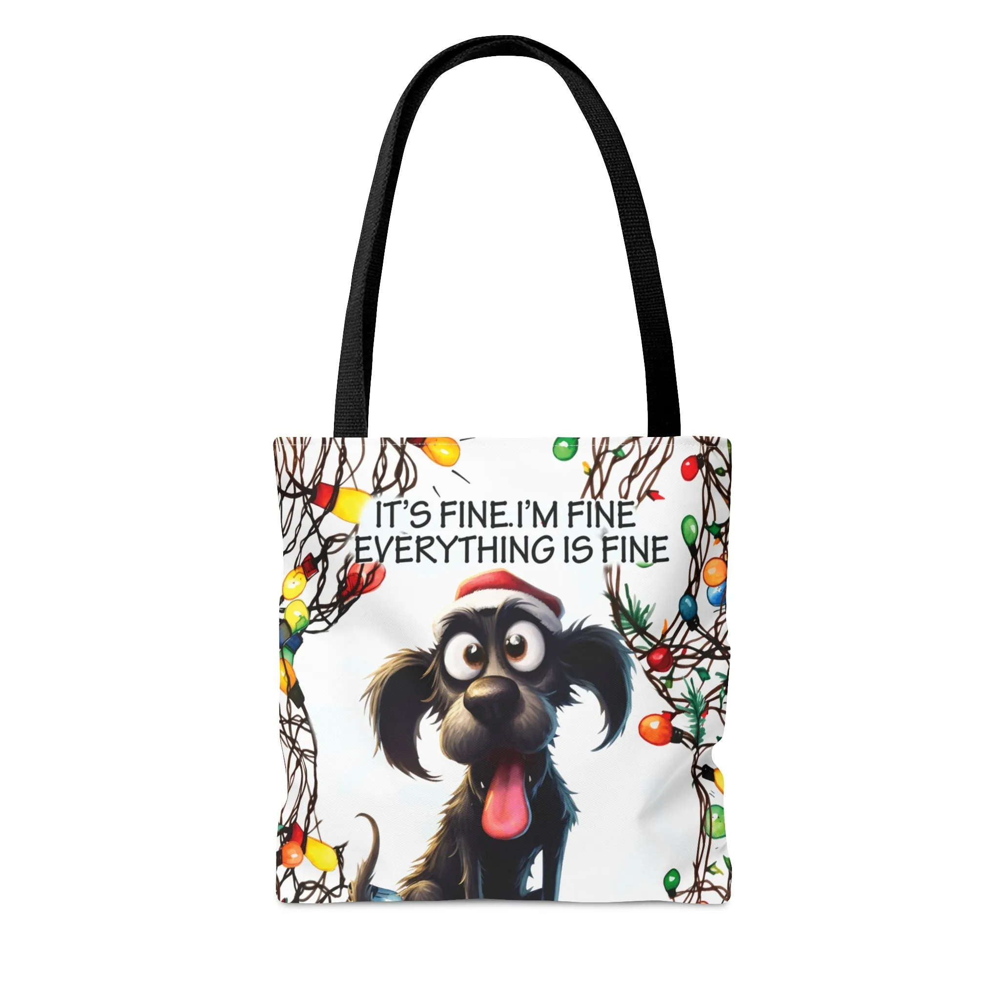 Tote Bag, Dog, It's Fine I'm Fine Everything is Fine, Personalised/Non-Personalised Tote bag