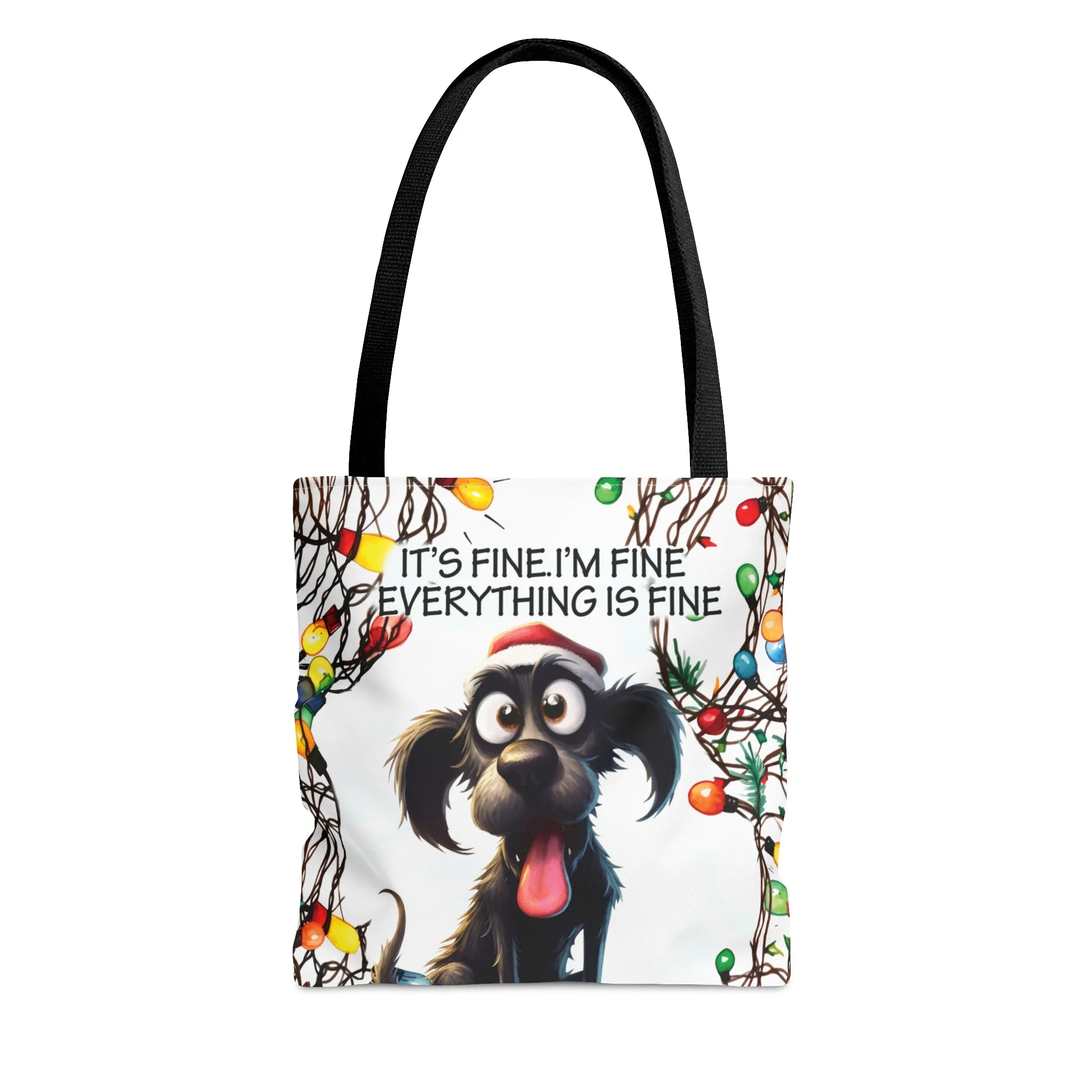 Tote Bag, Dog, It's Fine I'm Fine Everything is Fine, Personalised/Non-Personalised Tote bag