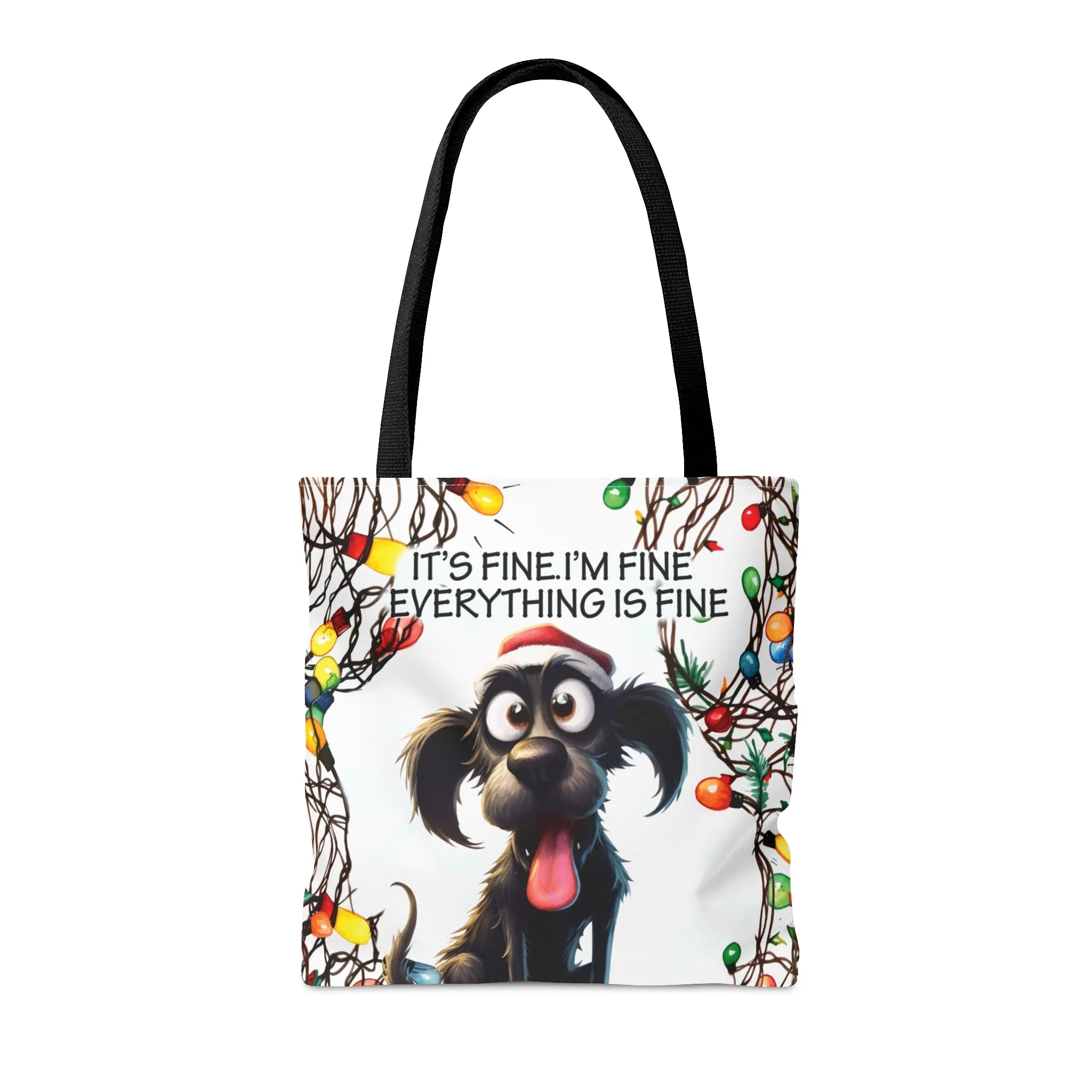 Tote Bag, Dog, It's Fine I'm Fine Everything is Fine, Personalised/Non-Personalised Tote bag