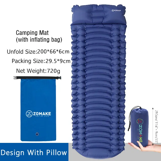 TPU Waterproof Air Mat with Pillows Hiking