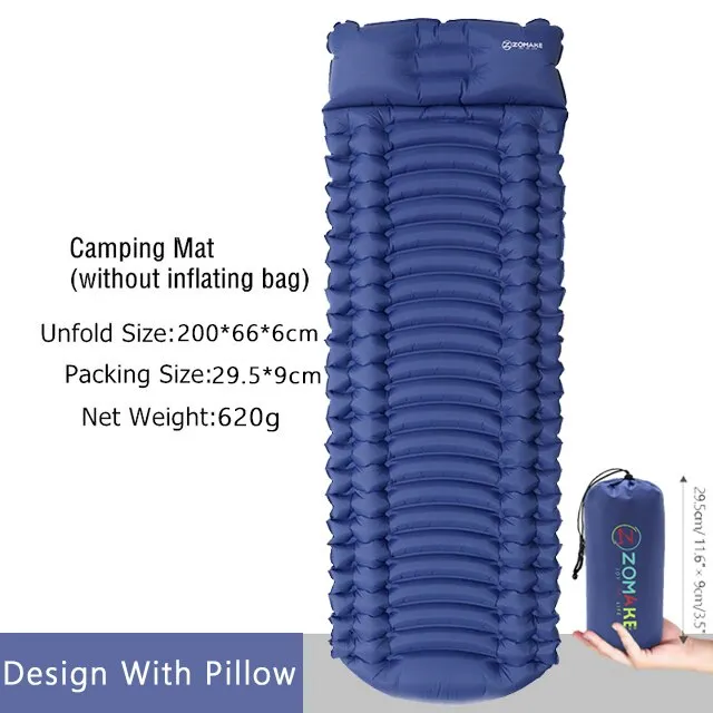 TPU Waterproof Air Mat with Pillows Hiking