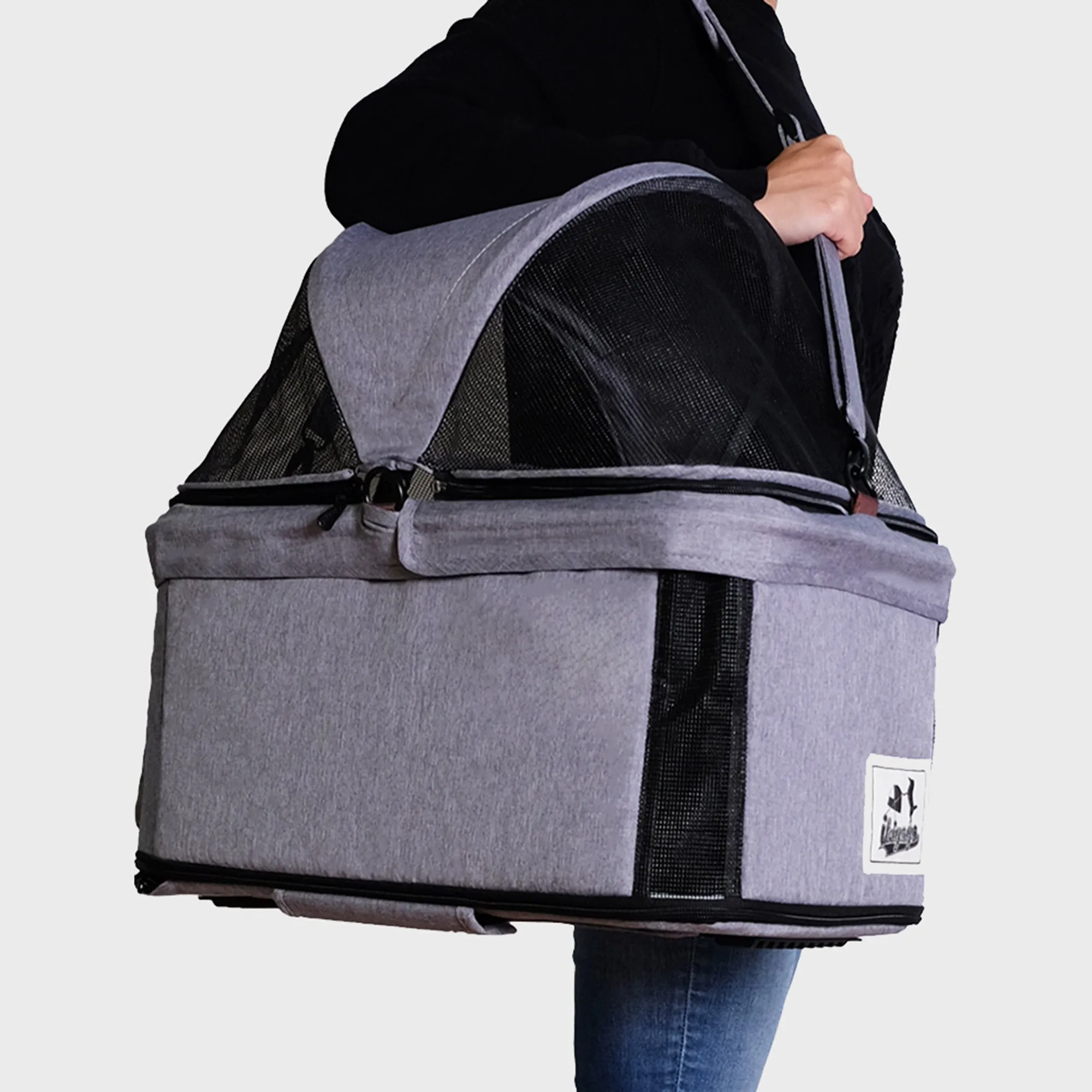 Travois Tri-fold Pet Travel System - Grey