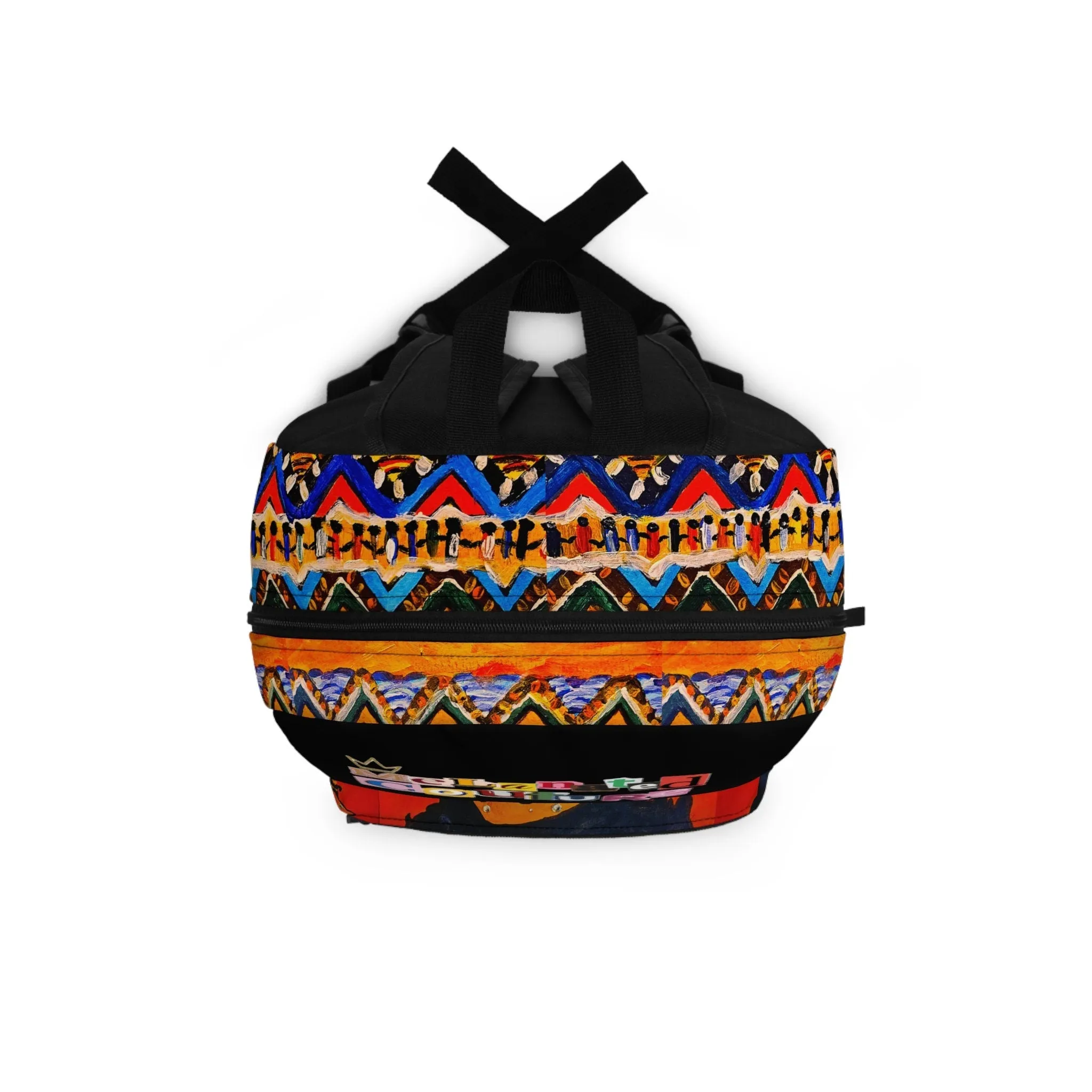 Tribal Print Artisan Backpack, Hand Crafted Ethnic Woman Design, Stylish Travel Accessory