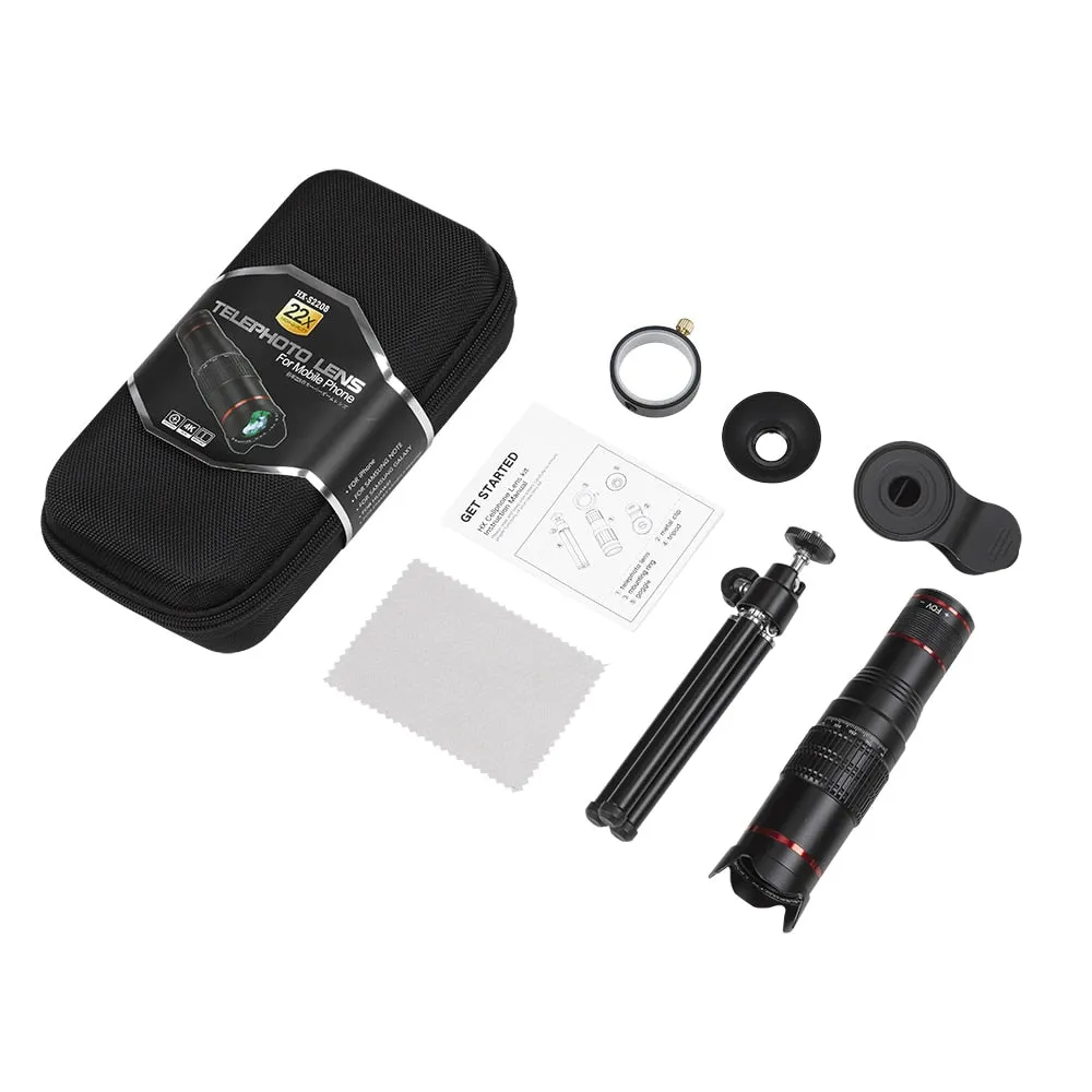 Ultra Crystal HD 22x Zoom Telescope Mobile Phone Camera Lens Set