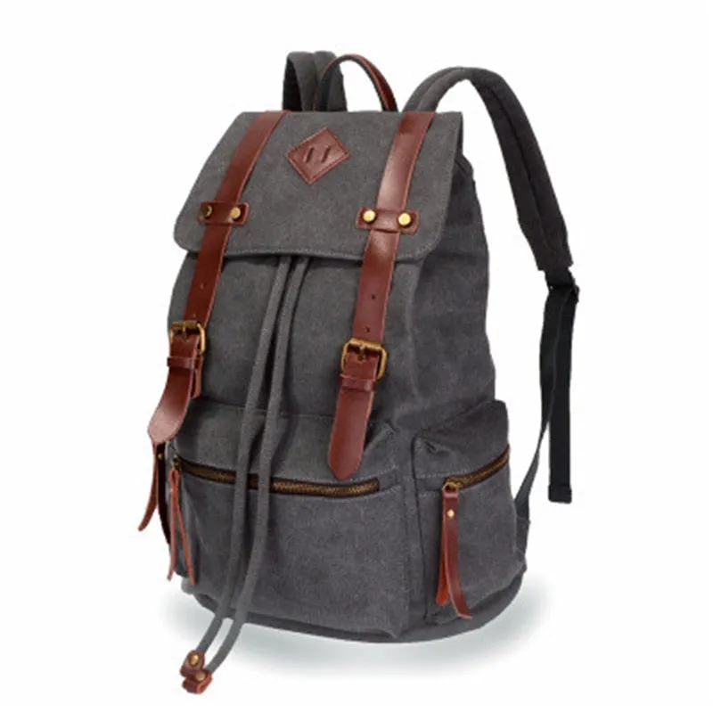 Unisex Vintage Canvas School Laptop Backpack