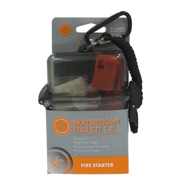 ust Ultimate Survival Technologies Watertight Fire Starter Kit Includes Tinder, Fire Starter, Instruction Sheet