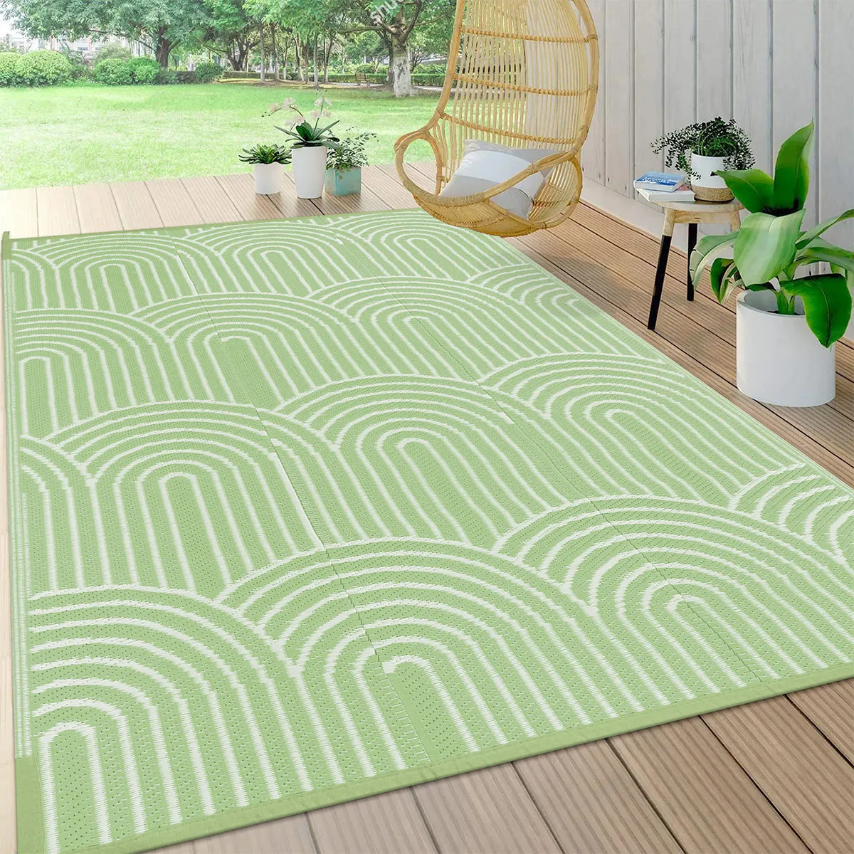 Verrill Outdoor Plastic Straw Rug Green Reversible Rv Outdoor Rug