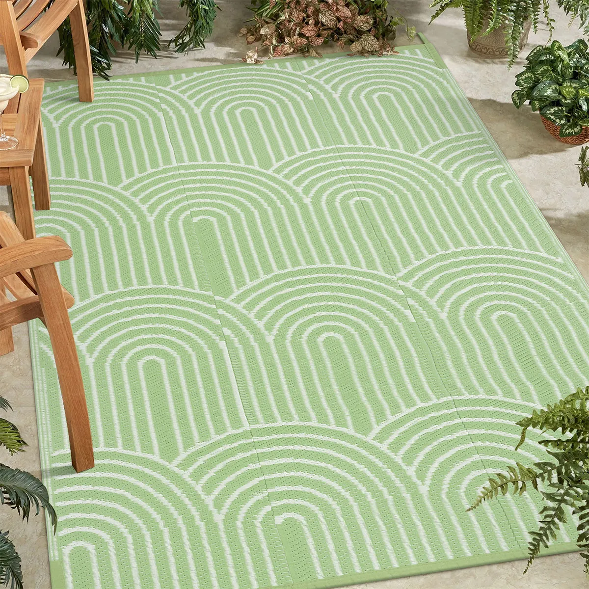 Verrill Outdoor Plastic Straw Rug Green Reversible Rv Outdoor Rug