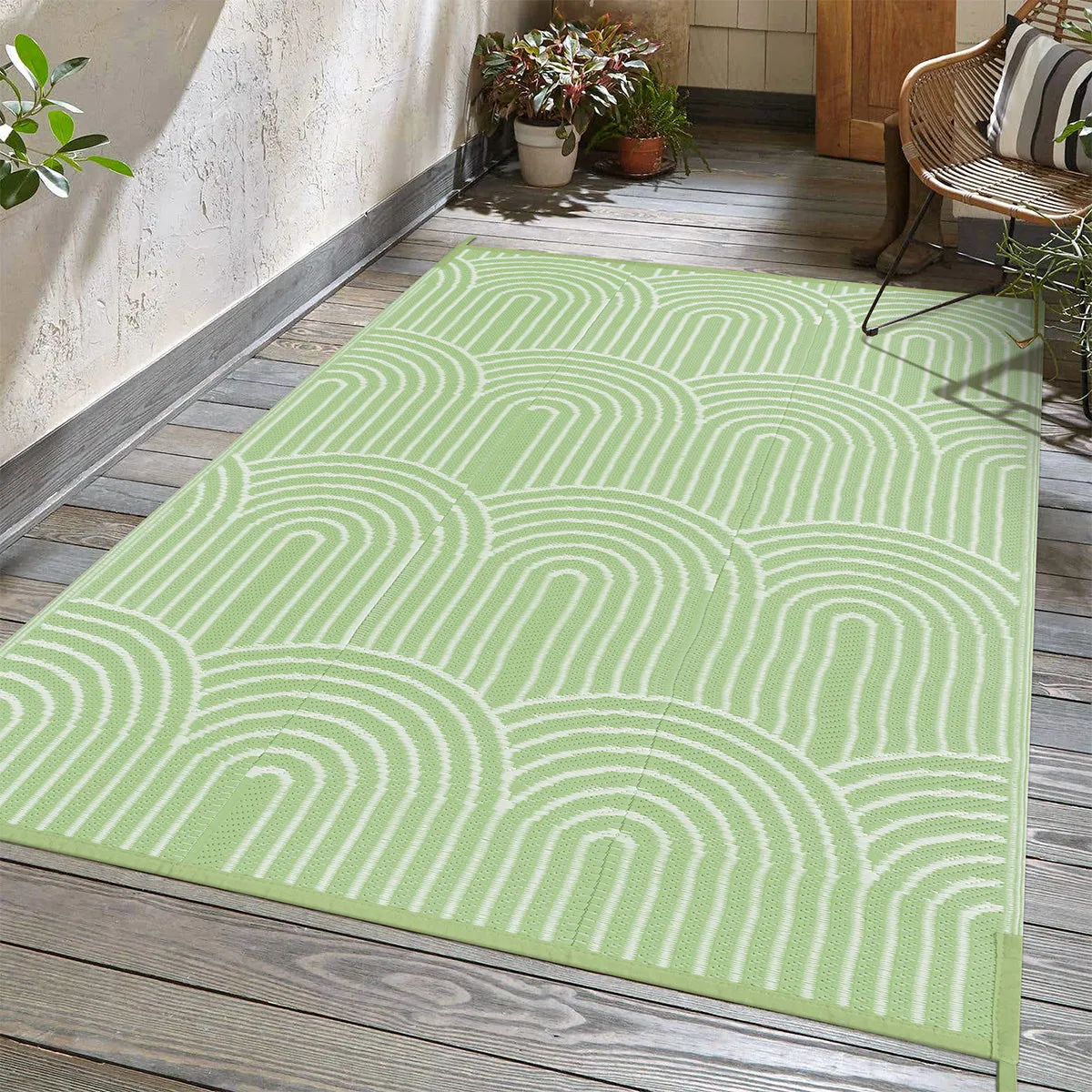 Verrill Outdoor Plastic Straw Rug Green Reversible Rv Outdoor Rug