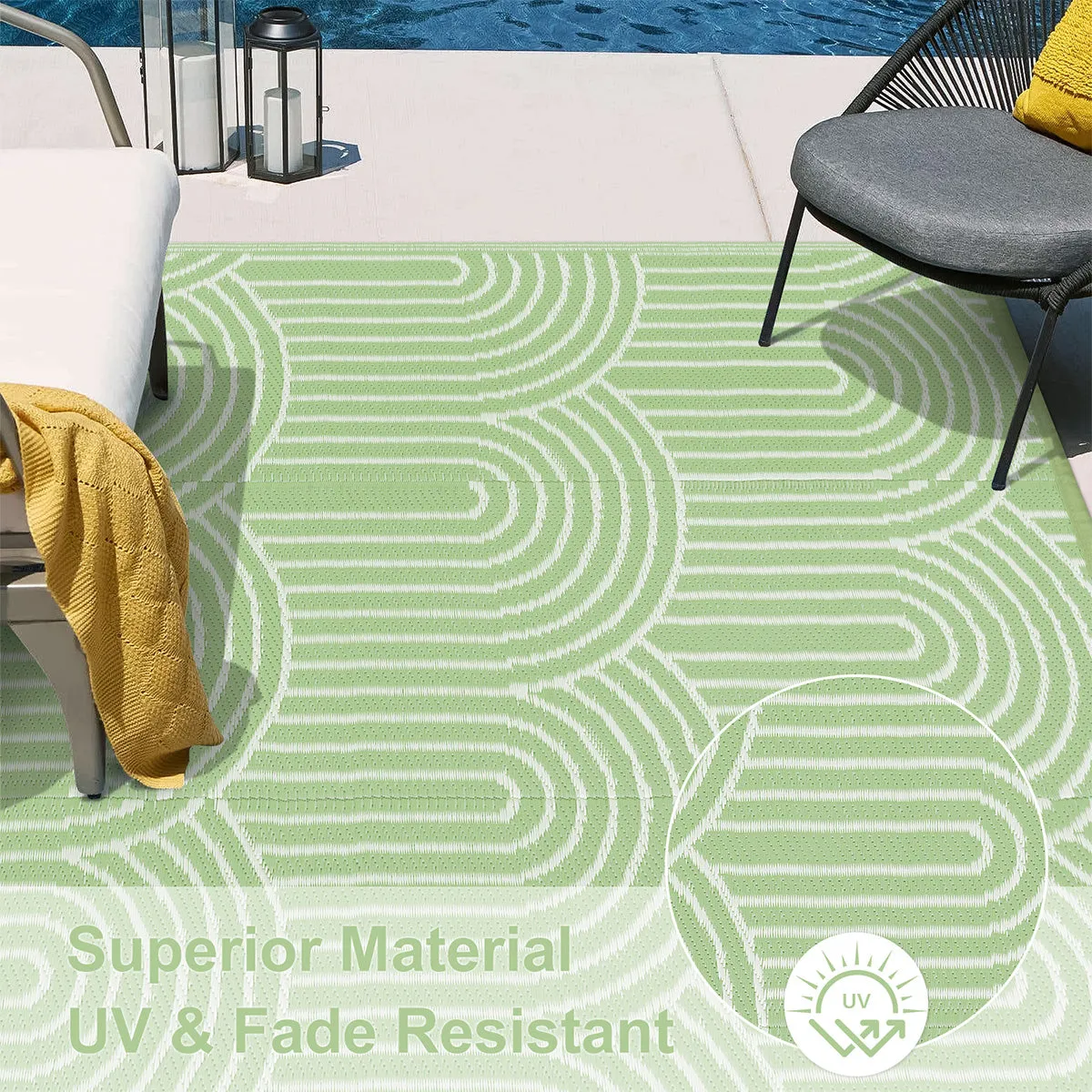 Verrill Outdoor Plastic Straw Rug Green Reversible Rv Outdoor Rug